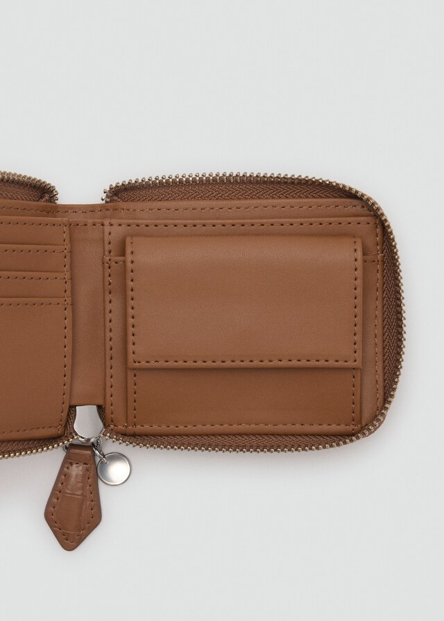 Mango Mini-Brieftasche mit Krokoleder-Effekt Begrenzt auf 3 Tage