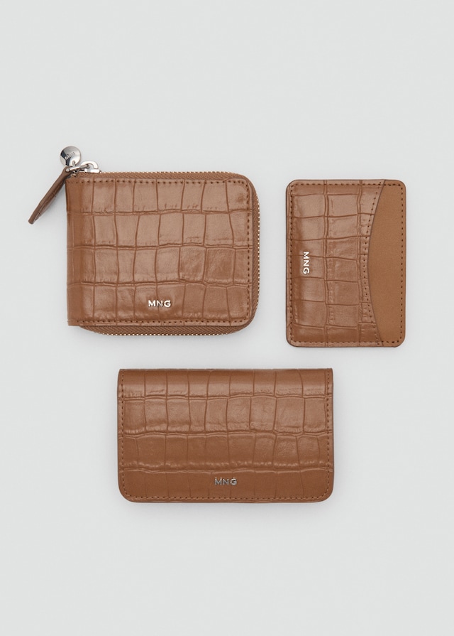 Mango Mini-Brieftasche mit Krokoleder-Effekt Begrenzt auf 3 Tage