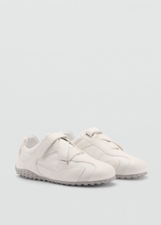 Mango Canvas-Sneakers mit Leder Versandkostenfrei
