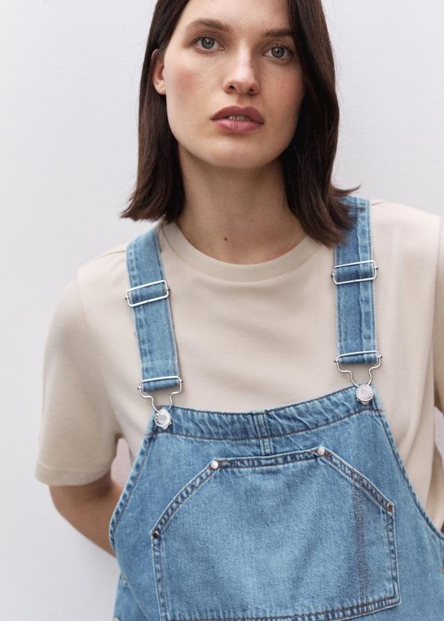 Mango Umstands-Latzhose aus Jeans Osterangebot