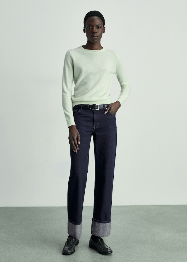 Mango Rinse-Wash-Jeans mit Umschlag Top Angebot
