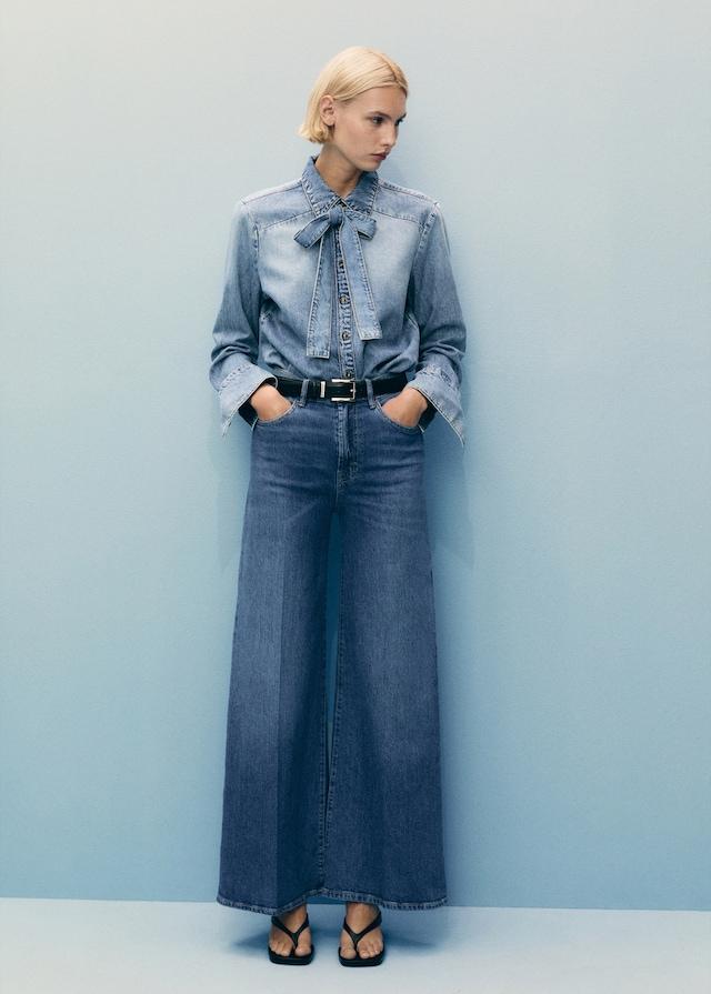 Mango Wideleg-Jeans mit hohem Bund Zeitlich begrenztes Angebot