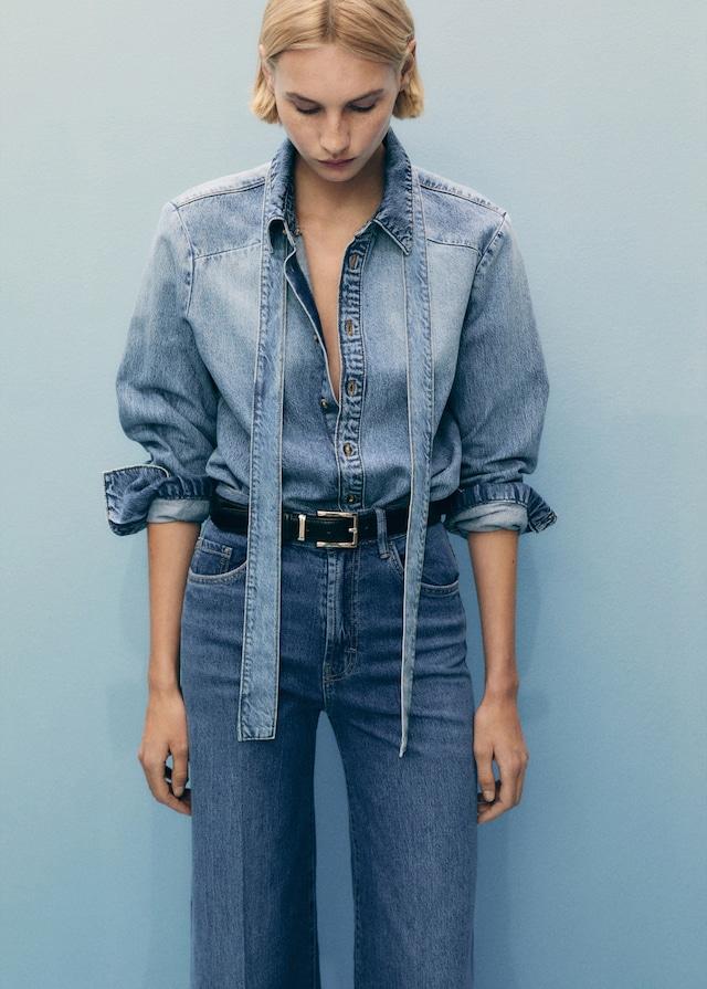 Mango Wideleg-Jeans mit hohem Bund Zeitlich begrenztes Angebot