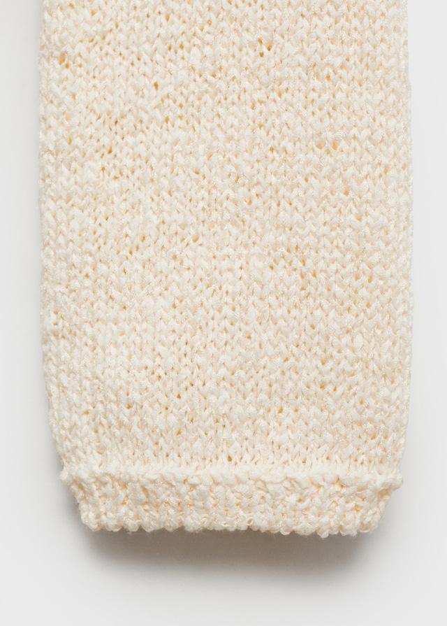 Mango Häkelpullover mit Rundhals Große Rabatte