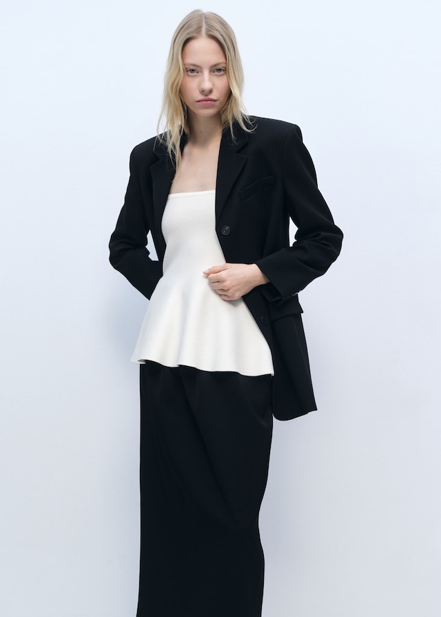 Mango Feinstrick-Peplum-Top Bestseller