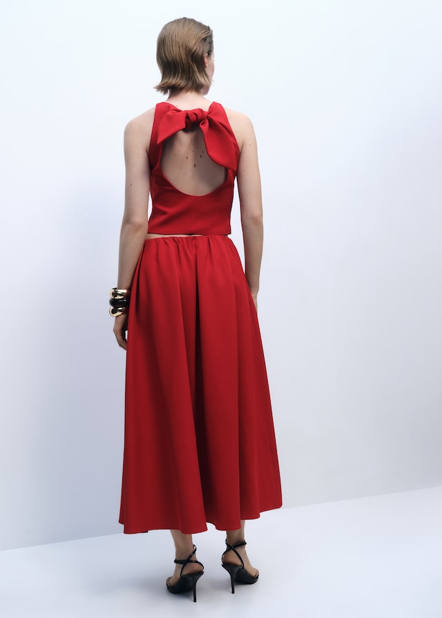Mango Langer Rock mit geraffter Taille Riesige Ersparnisse