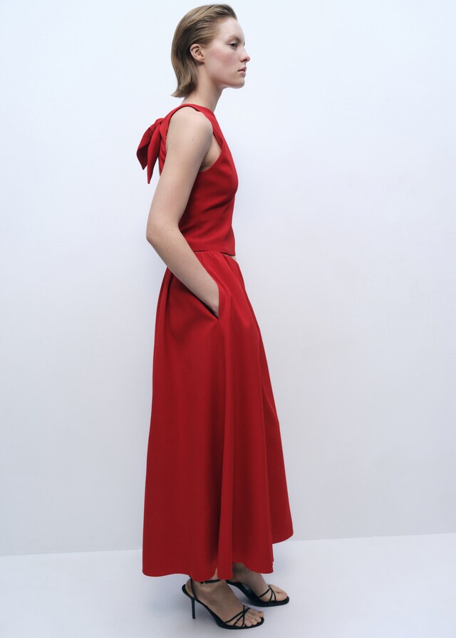 Mango Langer Rock mit geraffter Taille Riesige Ersparnisse