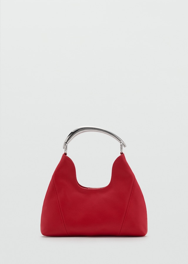Mango Schultertasche mit Metall-Henkel Tiefpreis