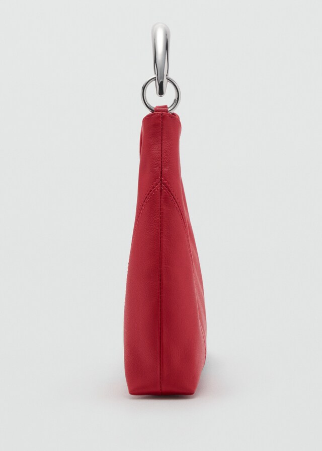 Mango Schultertasche mit Metall-Henkel Tiefpreis
