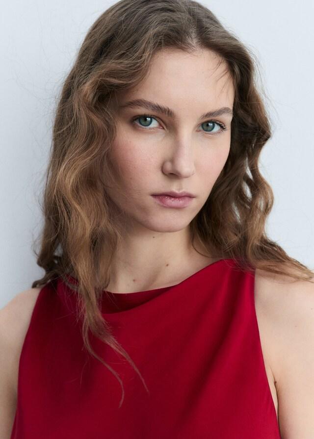 Mango Satiniertes Midi-Kleid Letzter Tag