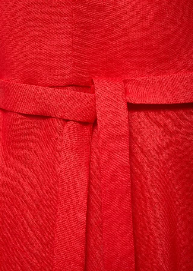 Mango Leinenkleid mit Schleife Bis zu 55% Rabatt