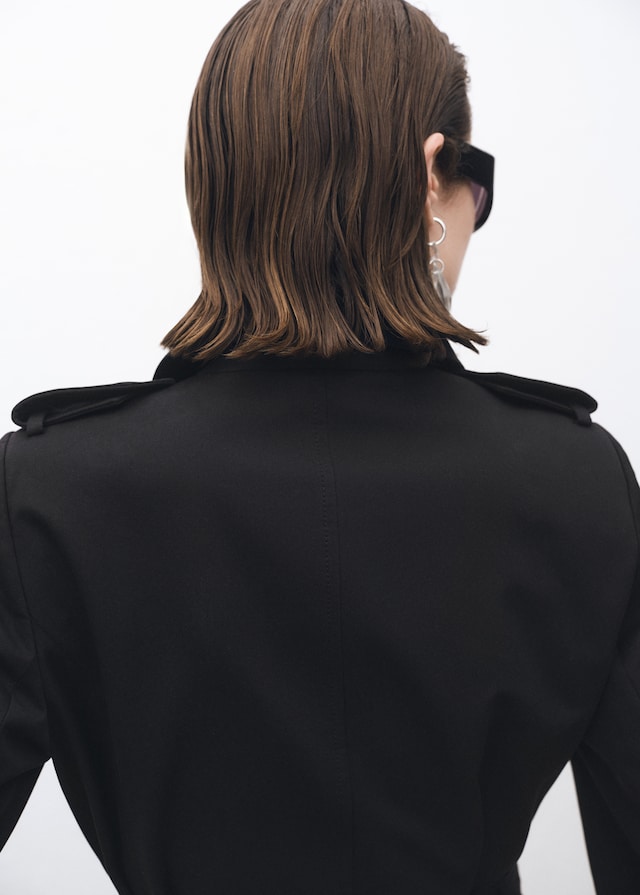 Mango Zweireihiger Baumwoll-Trenchcoat Online