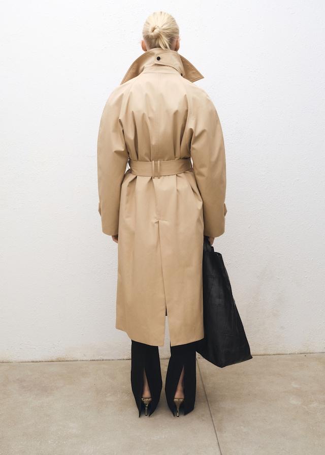 Mango Langer Oversized-Trenchcoat aus Baumwolle Auslauf