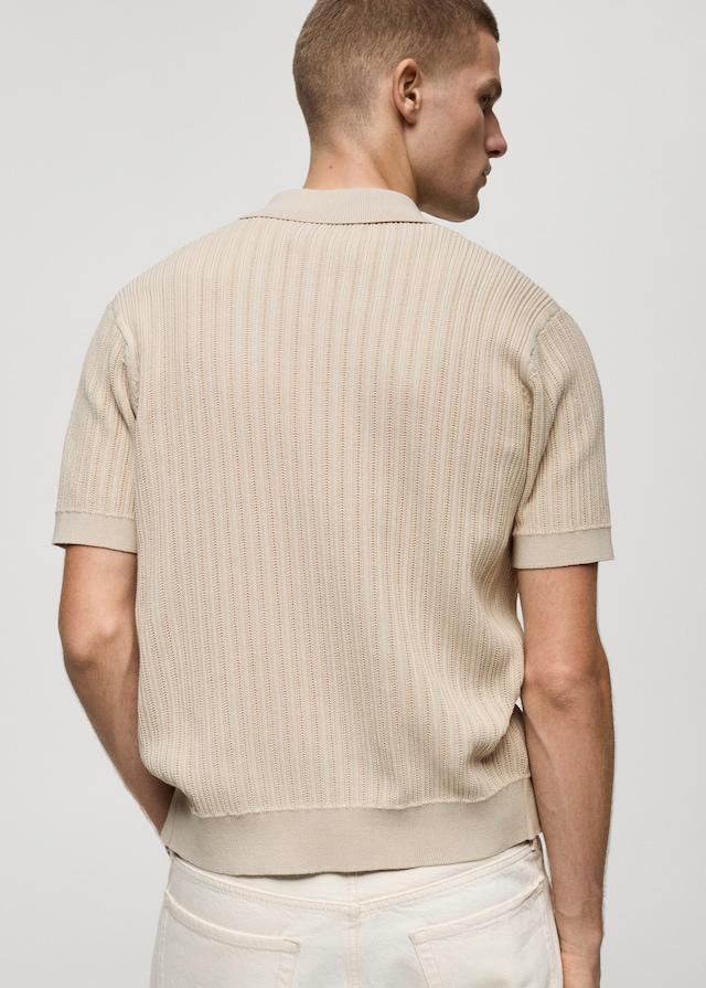 Mango Geknöpftes Poloshirt mit Baumwollstruktur Blitzverkäufe