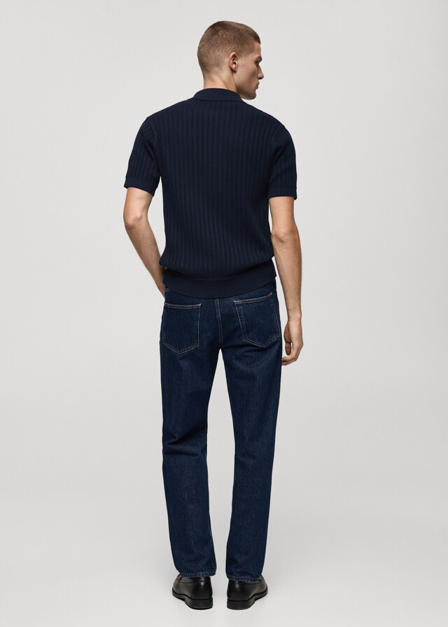 Mango Geknöpftes Poloshirt mit Baumwollstruktur Fabrik Onlineshop