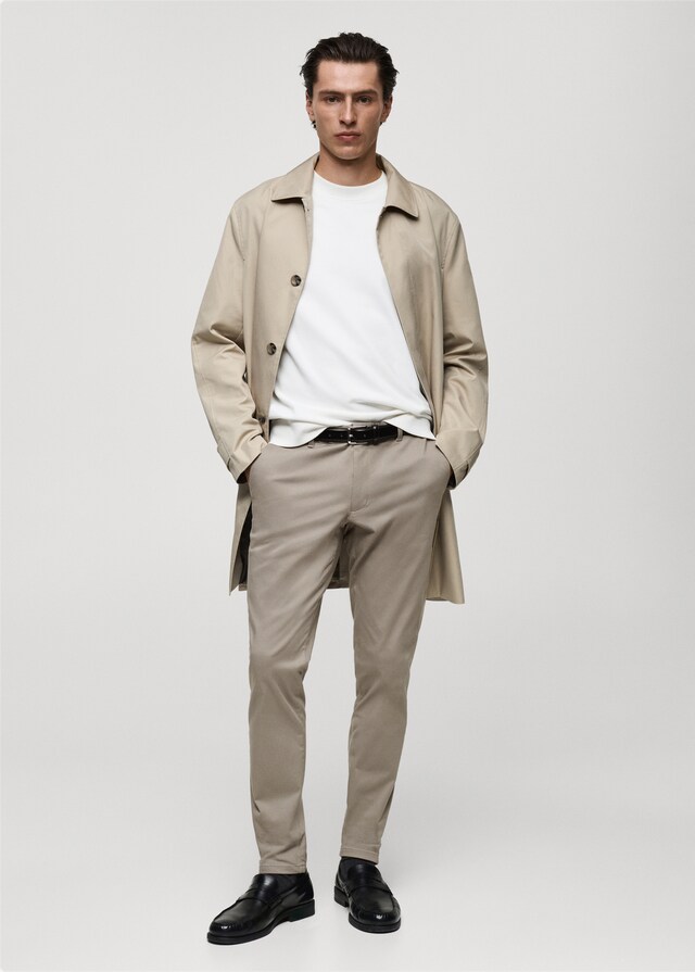 Mango Slim-Fit-Chinohose Barna aus Serge Flash Sale