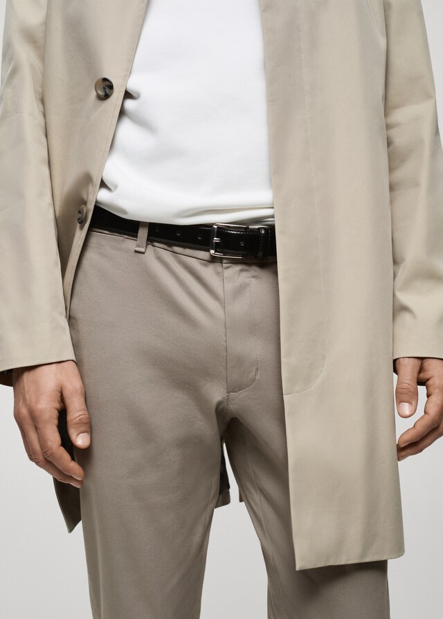 Mango Slim-Fit-Chinohose Barna aus Serge Flash Sale