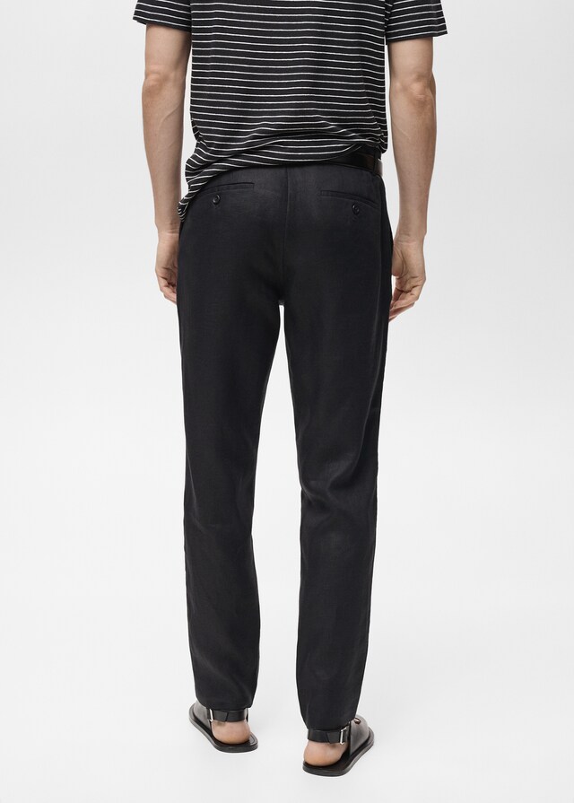 Mango Slim Fit-Hose aus 100 % Leinen Online Shopping