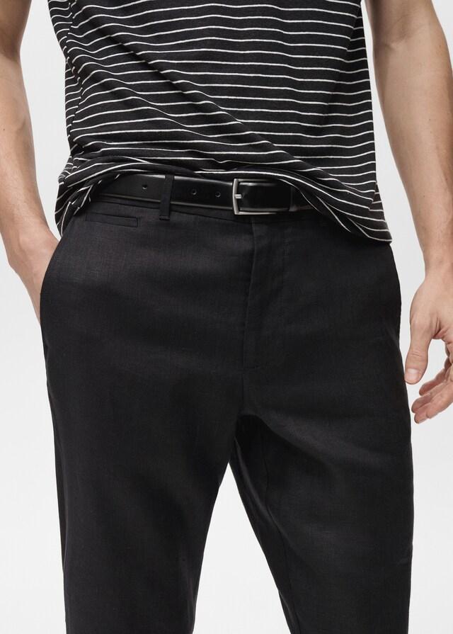 Mango Slim Fit-Hose aus 100 % Leinen Online Shopping