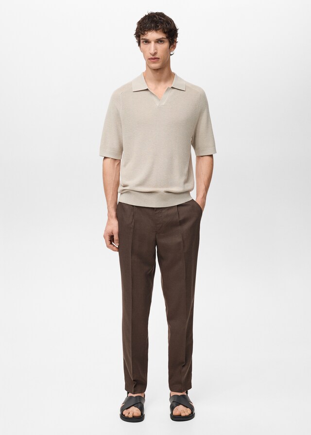 Mango Regular-Fit-Leinenhose Saisonschlussverkauf