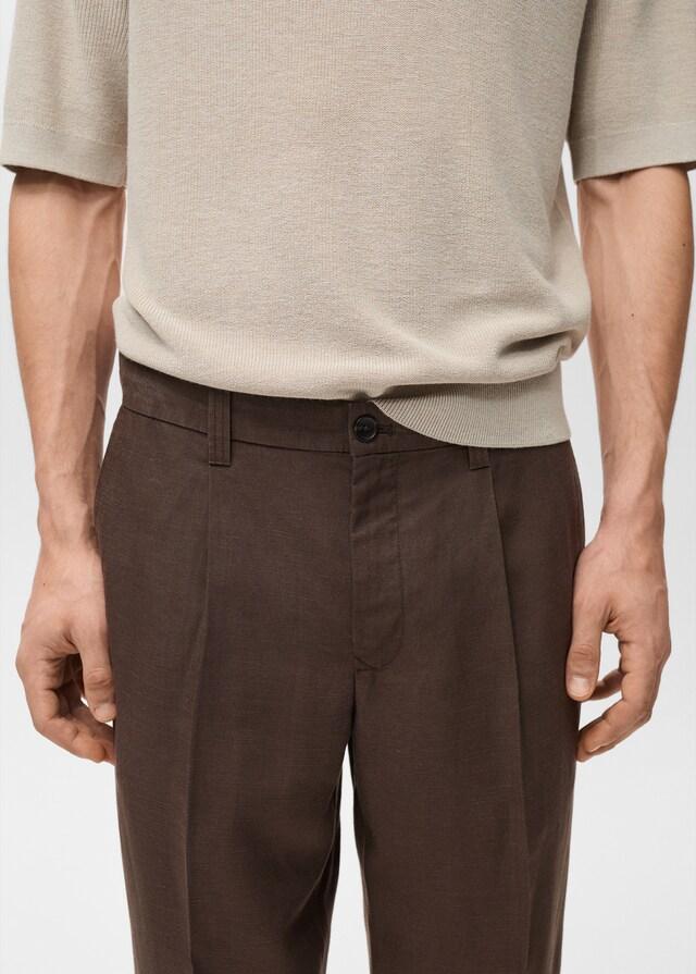 Mango Regular-Fit-Leinenhose Saisonschlussverkauf