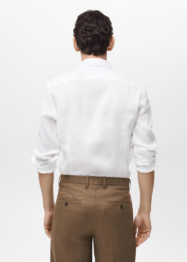 Mango Slim Fit-Hemd aus 100 % Leinen Cyber Monday