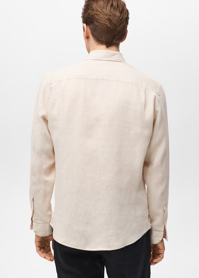 Mango Regular-Fit-Hemd aus 100 % Leinen Valentinstagsangebot