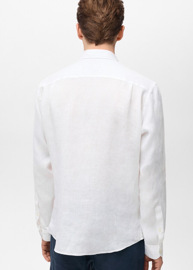 Mango Regular-Fit-Hemd aus 100 % Leinen Jubiläumsangebot