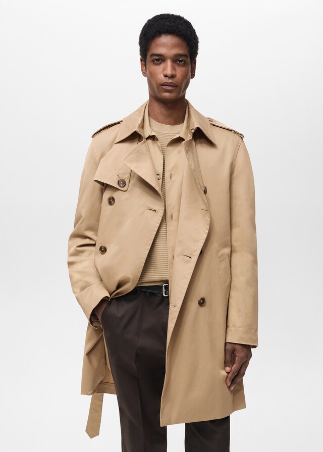 Mango Wasserabweisender Trenchcoat mit Gürtel Neuheiten