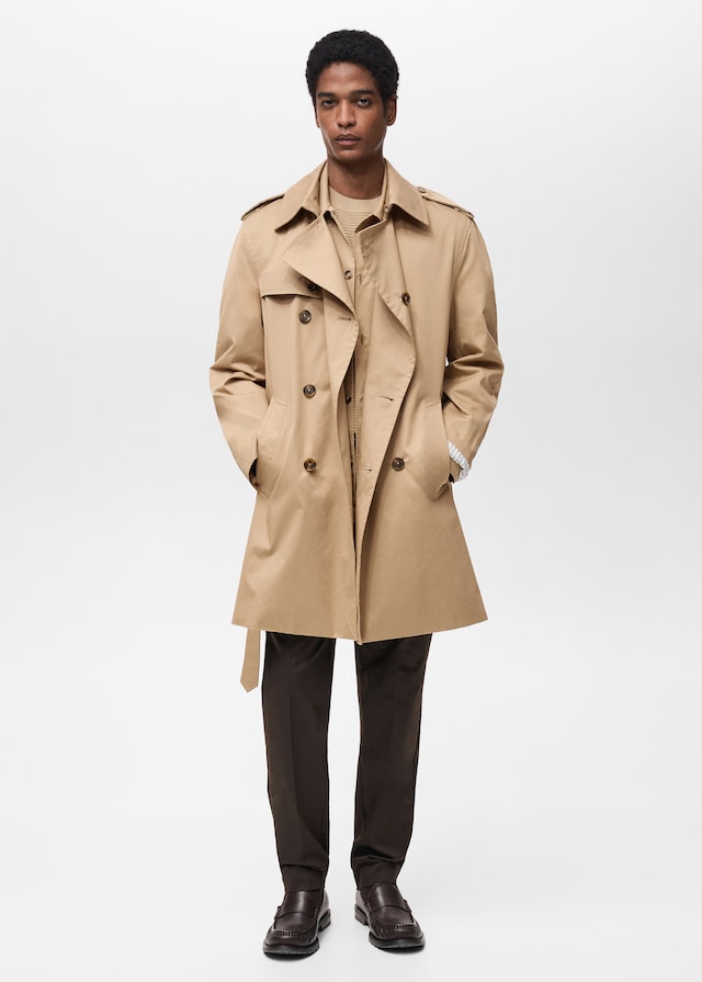 Mango Wasserabweisender Trenchcoat mit Gürtel Neuheiten