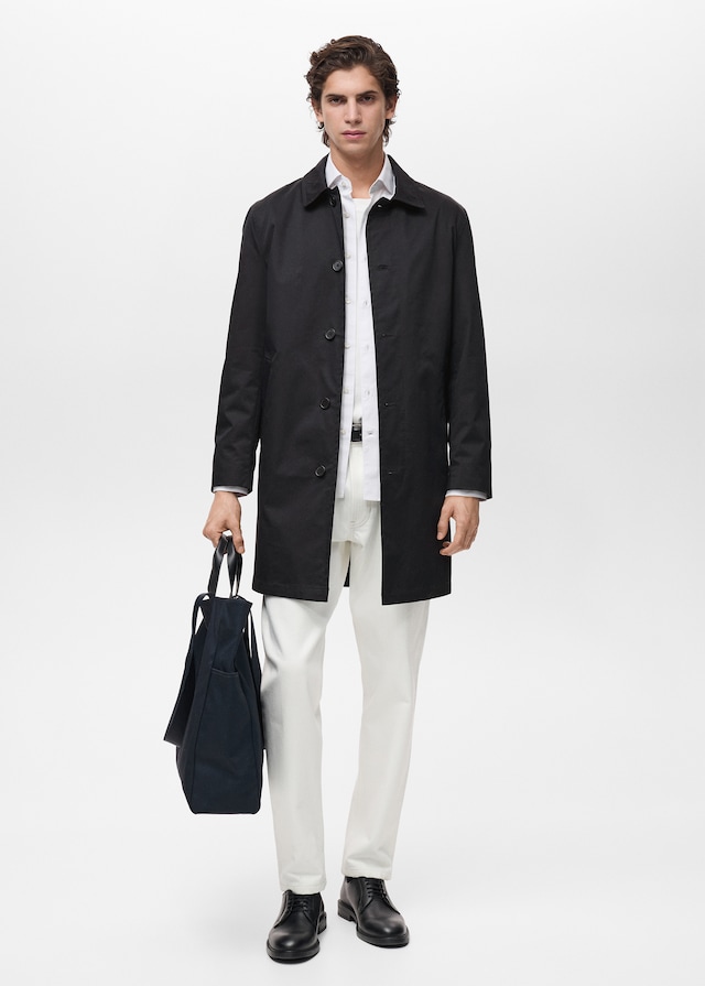 Mango Wasserabweisender Trenchcoat aus Baumwolle Saisonale Angebote
