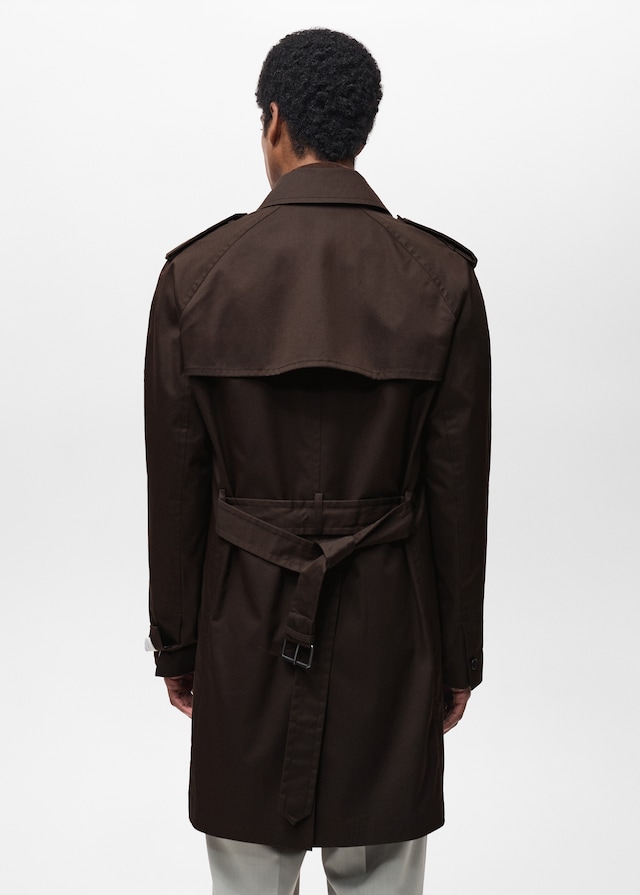 Mango Wasserabweisender Trenchcoat mit Gürtel Räumungsverkauf