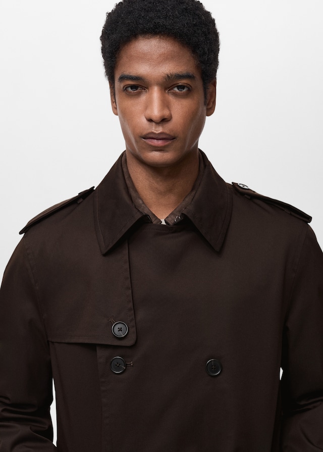 Mango Wasserabweisender Trenchcoat mit Gürtel Räumungsverkauf