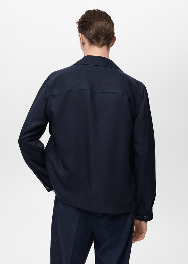 Mango Overshirt aus Lyocell-/Leinengemisch mit Taschen VIP-Rabatte