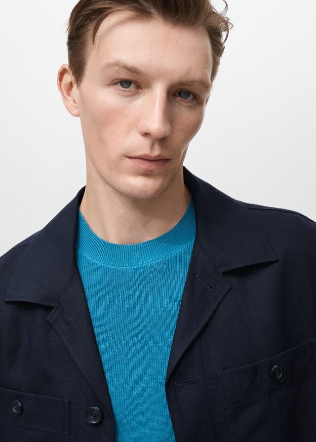 Mango Overshirt aus Lyocell-/Leinengemisch mit Taschen VIP-Rabatte