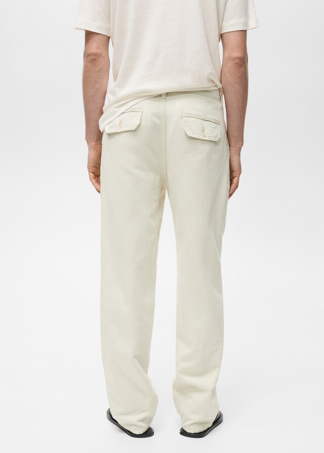 Mango Jeans Baumwolle Leinen Falten regular fit Letzte 3 Tage