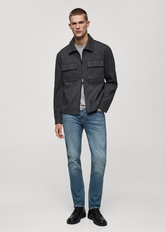 Mango Slim Fit-Jeans Jan im Used-Look mit mittlerer Waschung Neueste Stile