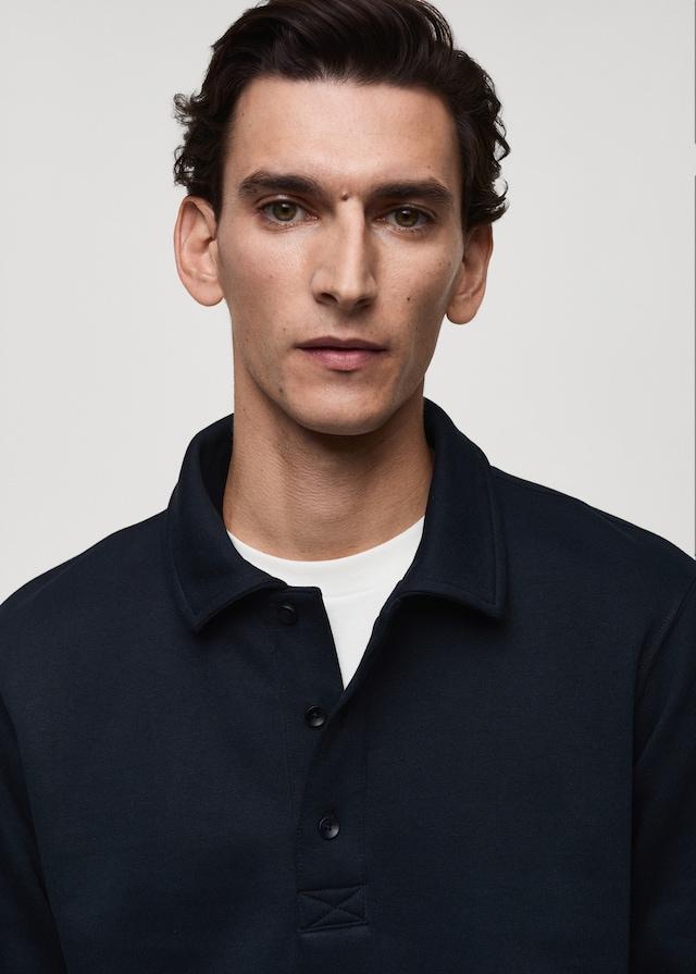 Mango Polo-Sweatshirt mit angerauter Innenseite und regulärer Passform Bis zu 65% Rabatt