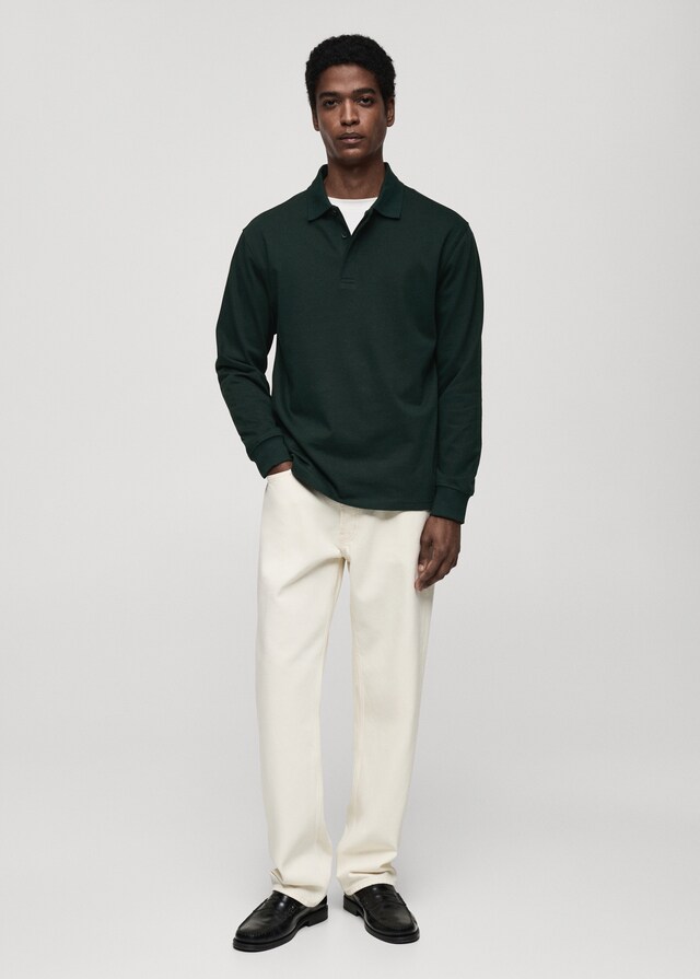 Mango Polo-Sweatshirt aus 100 % Baumwolle Sonderangebot der Fabrik