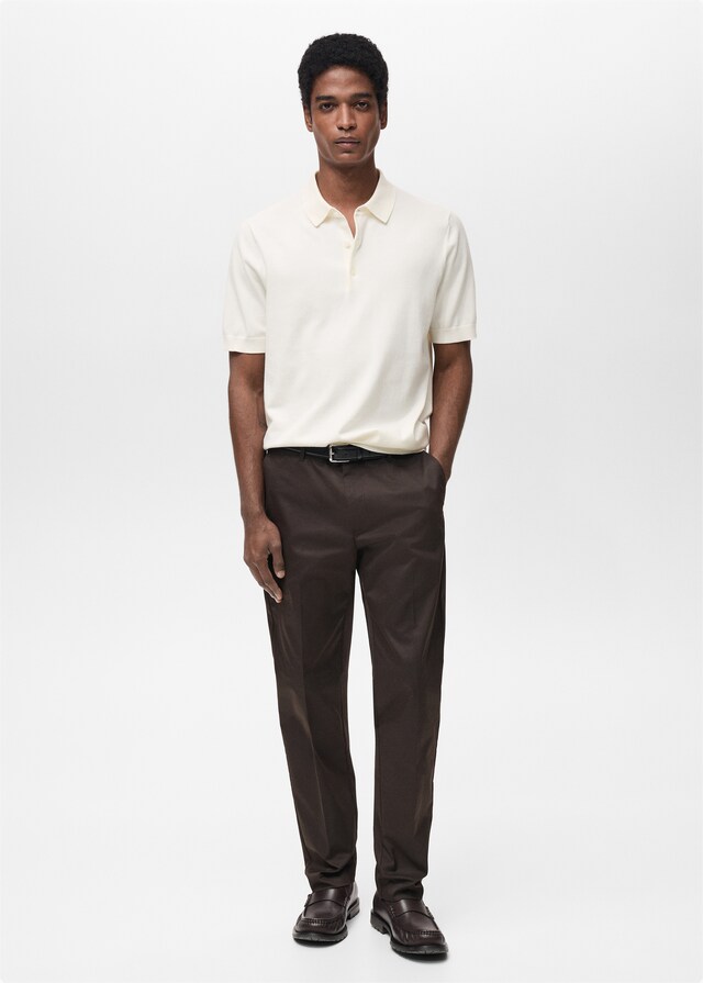 Mango Feinstrick-Poloshirt aus 100 % Baumwolle Vierteljährliche Förderung