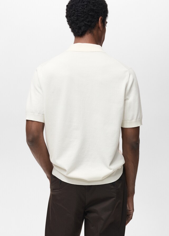 Mango Feinstrick-Poloshirt aus 100 % Baumwolle Vierteljährliche Förderung