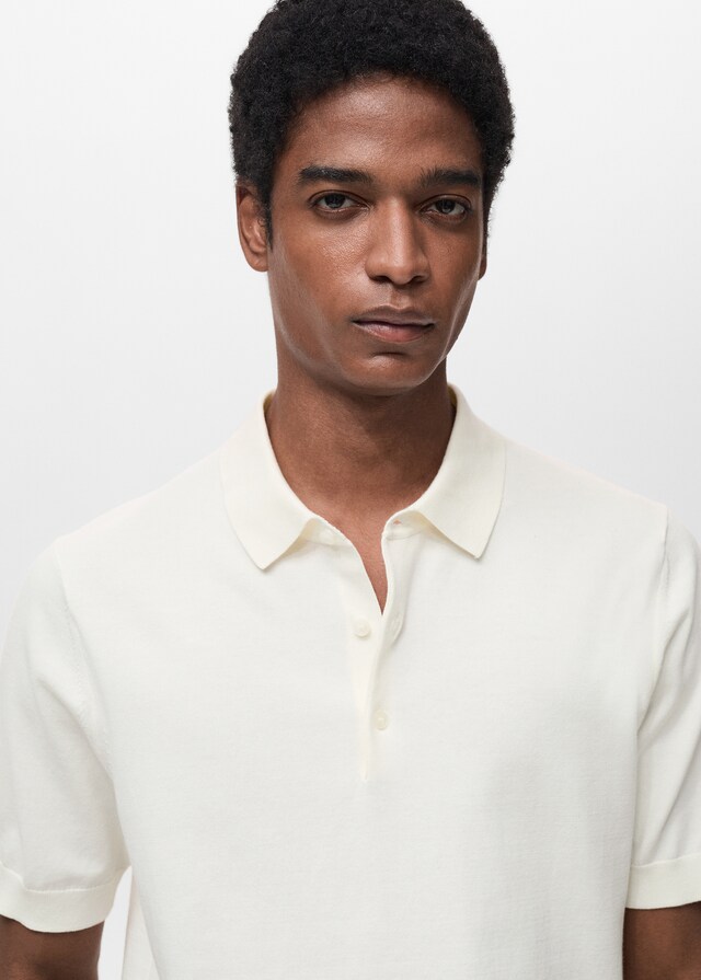 Mango Feinstrick-Poloshirt aus 100 % Baumwolle Vierteljährliche Förderung
