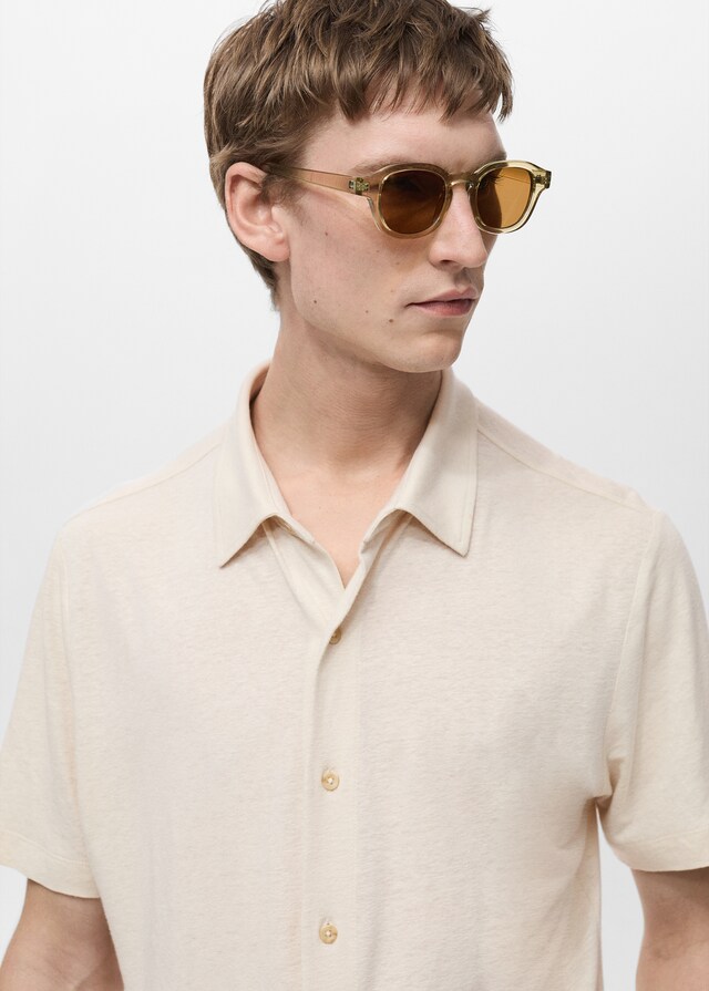 Mango Regular-Fit-Leinenhemd Bis zu 55% Rabatt