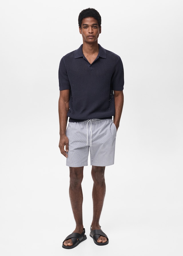 Mango Badeshorts mit Seersucker-Effekt zollfrei