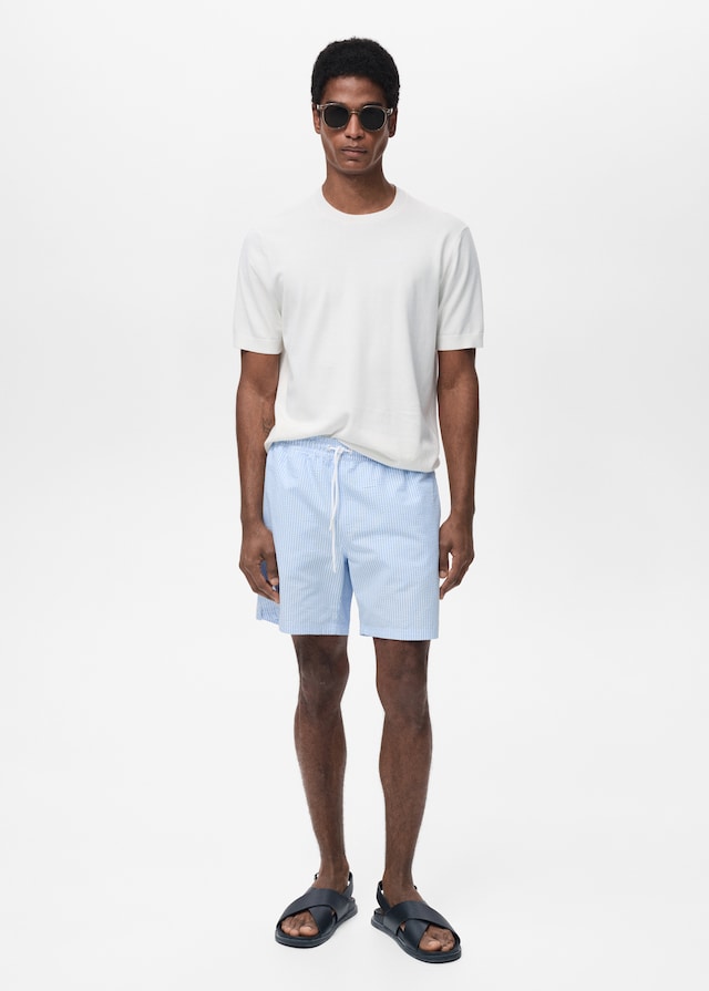 Mango Badeshorts mit Seersucker-Effekt 50% Rabatt für begrenzte Zeit