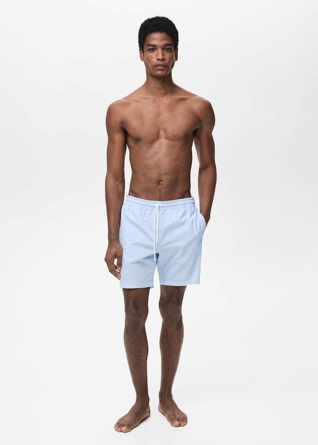 Mango Badeshorts mit Seersucker-Effekt 50% Rabatt für begrenzte Zeit