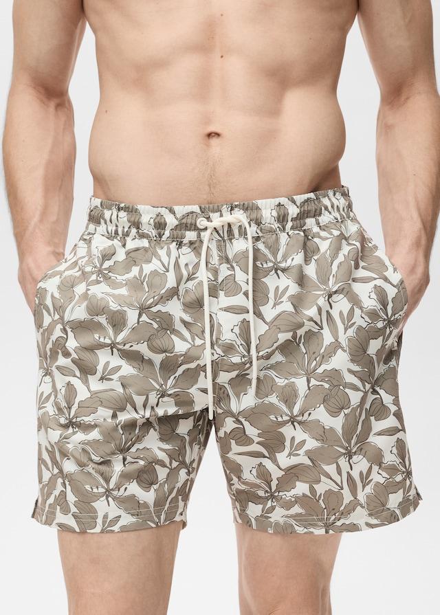 Mango Badeshorts mit floralem Dessin Rabatte dieses Monats