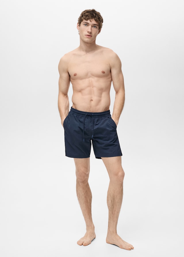Mango Basic-Badeshorts mit Kordelzug Outlet