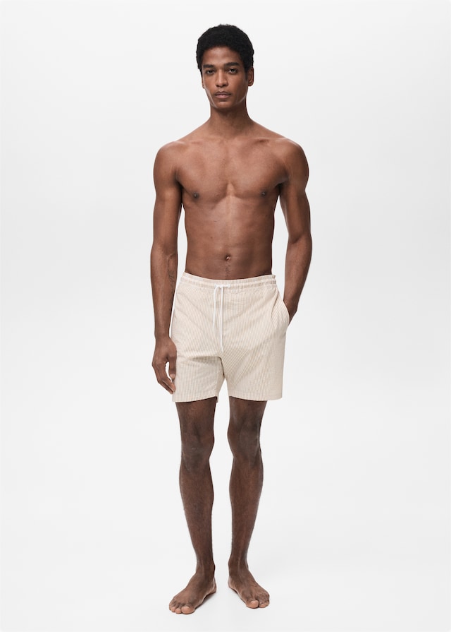 Mango Badeshorts mit Seersucker-Effekt Auslauf