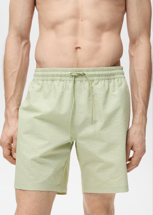 Mango Badeshorts mit Seersucker-Effekt Verkauf
